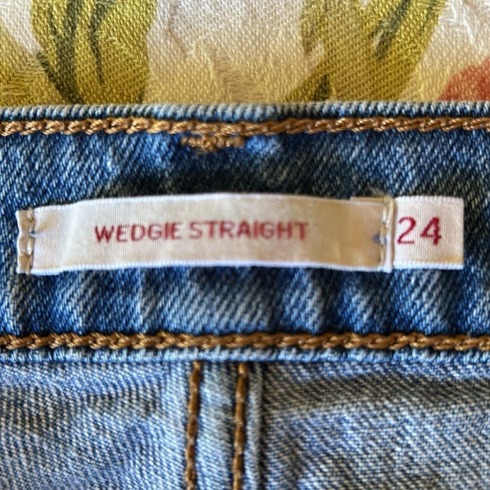 Levi’s Wedgie Straight Button Fly Classic Blue Mom Jeans Size 24 - Picture 11 of 14